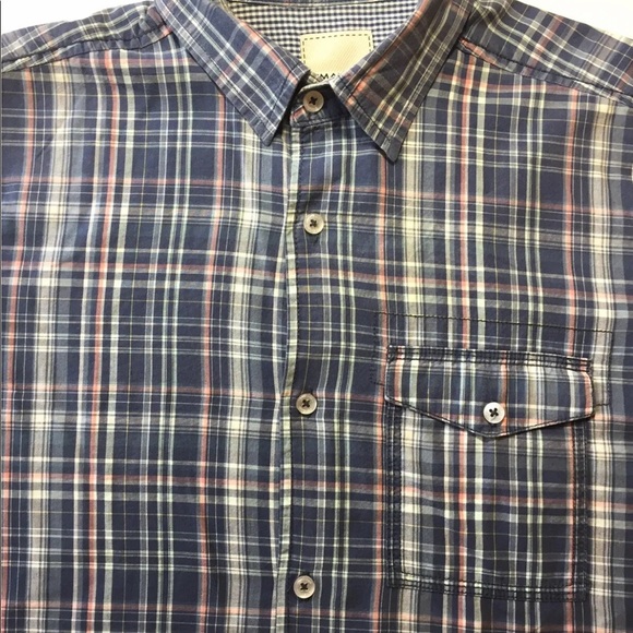 Emanuel Ungaro Men’s Short Sleeve Button Down Shirt Blue Plaid Small - Picture 9 of 9